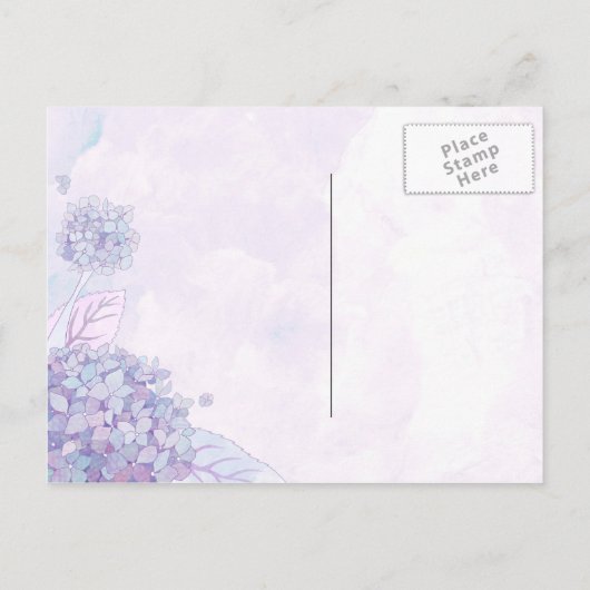 Elegant Hydrangea Wedding Save the Date Briefkaart (Achterkant)