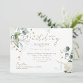 Elegant Hydrangea Wit Horizontaal Vrijgezellenfees Kaart (Staand voorkant)