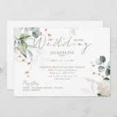 Elegant Hydrangea Wit Horizontaal Vrijgezellenfees Kaart (Voorkant / Achterkant)