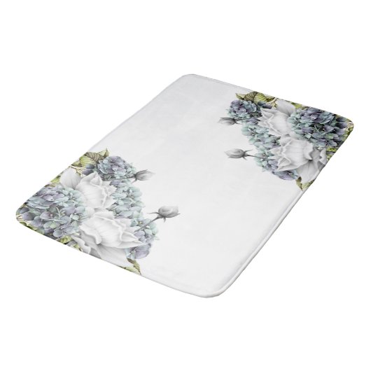 Elegant Hydrangeas Bathroom Mat (Gekanteld)