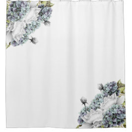 Elegant Hydrangeas Bathroom Showgordijn Douchegordijn