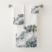 Elegant Hydrangeas Bathroom Towel Set Bad Handdoek (Insitu)