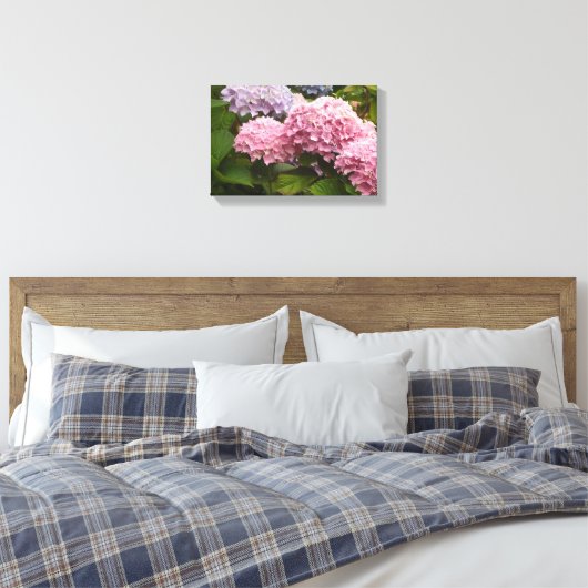 Elegant Hydrangeas Canvas Afdruk (Insitu (Slaapkamer))