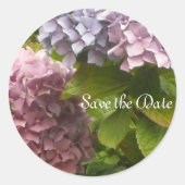 Elegant Hydrangeas Ronde Sticker (Voorkant)