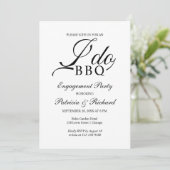 Elegant I DO BBQ Engagement Party Uitnodiging (Staand voorkant)