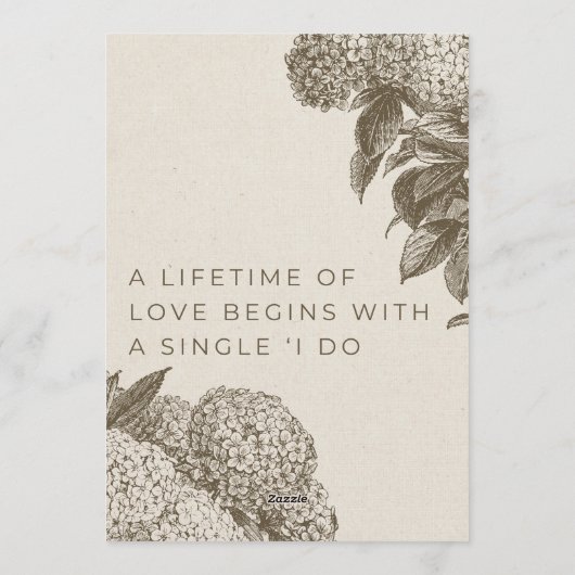 Elegant “I Do” Wedding Invitation – Customizable Kaart (Achterkant)