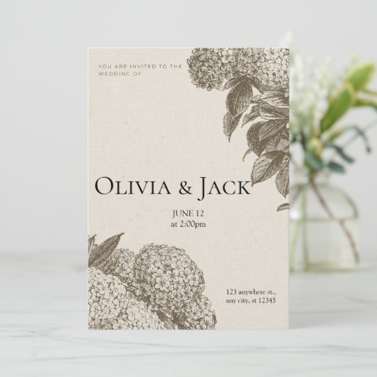 Elegant “I Do” Wedding Invitation – Customizable  Kaart (Staand voorkant)