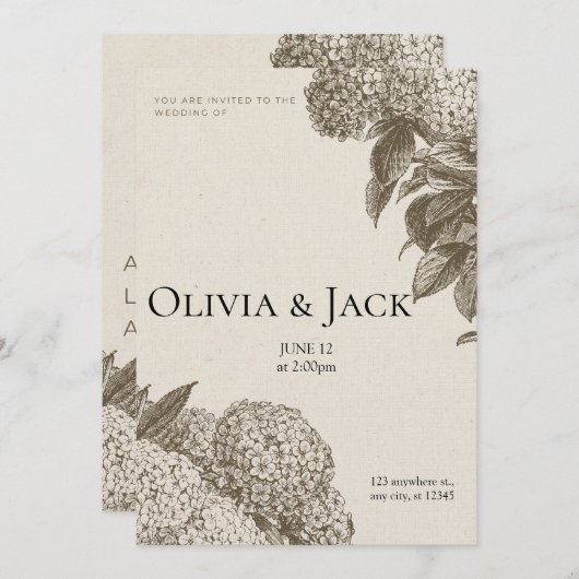 Elegant “I Do” Wedding Invitation – Customizable  Kaart (Voorkant / Achterkant)