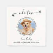 Elegant I doet te veel aan aangepast huisfotowedde Servet (Voorkant)