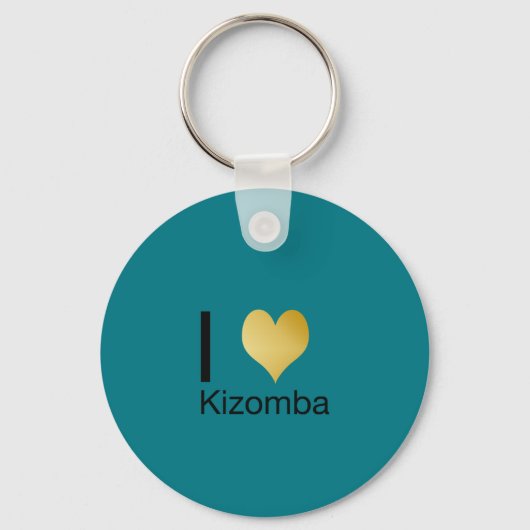 Elegant I Heart Kizomba Sleutelhanger (Voorkant)