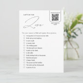 Elegant I Spy Bruiloft Spel Kaart (Staand voorkant)