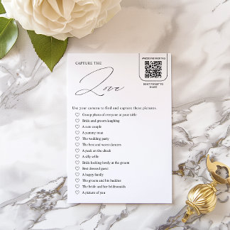 Elegant I Spy Bruiloft Spel Kaart