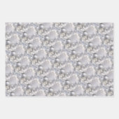 Elegant Ice Blue en Silver Kerstbal Inpakpapier Vel (Voorkant 2)