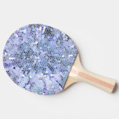 Elegant ice blue mosaic tafeltennisbatje (Zijkant)