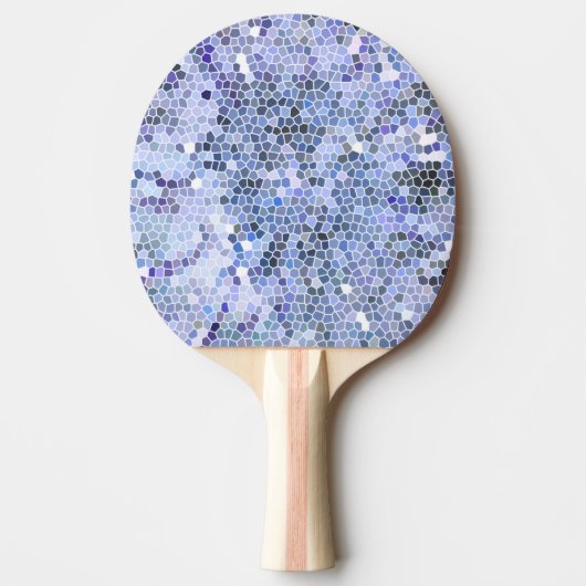 Elegant ice blue mosaic tafeltennisbatje (Voorkant)