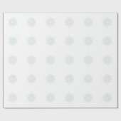 Elegant Ice Blue Sneeuwvlok Kerstmis Cadeaupapier (Vlak)