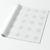 Elegant Ice Blue Sneeuwvlok Kerstmis Cadeaupapier (Uitgerold)