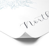 Elegant Ice Blue Sneeuwvlok North Star Poster (Hoek)