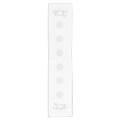 Elegant Ice Blue Sneeuwvlok Vrolijk & helder Korte Tafelloper (Voorkant)