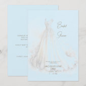 Elegant Ice Blue Trouwjurk Vrijgezellenfeest Kaart (Voorkant / Achterkant)