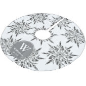 Elegant Ice Crystal Snowflakes Familienaam Kerstboom Rok (Gekanteld)