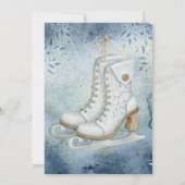 Elegant Ice Skating Birthday Party Kaart (Achterkant)