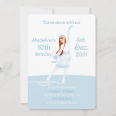 Elegant Ice Skating Party Invitation Kaart (Voorkant)