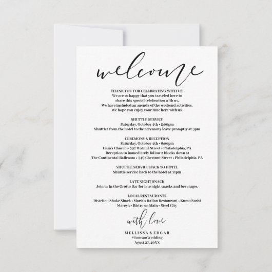 Elegant Icon Bruiloft Uitnodiging Routebeschrijvin (Achterkant)