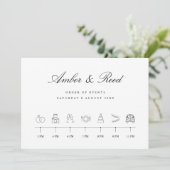 Elegant Icons Wedding Chronologie Orde van Gebeurt (Staand voorkant)