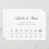 Elegant Icons Wedding Chronologie Orde van Gebeurt (Voorkant / Achterkant)