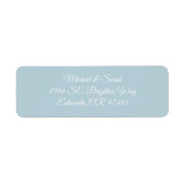 Elegant Icy Winter Blue Return Address Etiket (Voorkant)