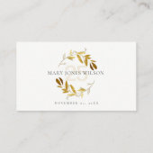 ELEGANT IEDERE LEEFTIJD GOLD YELLOW FAUNA WREATH B PLAATSKAARTJE (Achterkant)