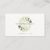 ELEGANT IEDERE LEEFTIJD GREEN FOLIAGE WREATH BIRTH PLAATSKAARTJE (Achterkant)