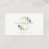 ELEGANT IEDERE OUDE GROENE LEEFTIJD WREATH BIRTHDA PLAATSKAARTJE (Achterkant)