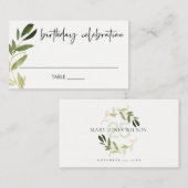 ELEGANT IEDERE OUDE GROENE LEEFTIJD WREATH BIRTHDA PLAATSKAARTJE (Voorkant / Achterkant)