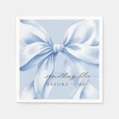 Elegant Iets Blauw Bow Papier Servet (Voorkant)