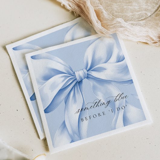 Elegant Iets Blauw Bow Papier Servet
