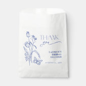 Elegant Iets Blauw Dank u Vrijgezellenfeest Bedankzakje (Voorkant)