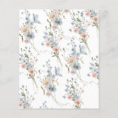 Elegant iets blauw voordat ik Vrijgezellenfeest Flyer (Achterkant)