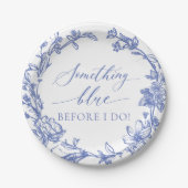 Elegant iets blauw voordat ik Vrijgezellenfeest Papieren Bordje (Voorkant)