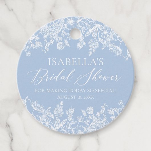 Elegant Iets Blauw  Vrijgezellenfeest Bedankjes Labels (Voorkant)