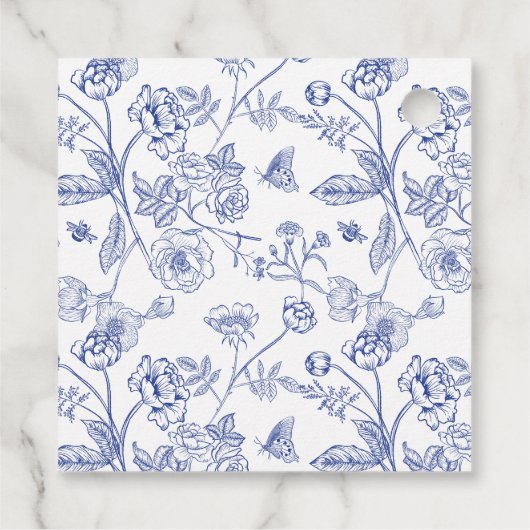 Elegant iets blauw Vrijgezellenfeest dank u Bedankjes Labels (Achterkant)