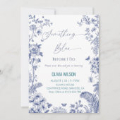 Elegant iets blauw Vrijgezellenfeest-moderne bloem Kaart (Voorkant)