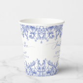 Elegant Iets blauw Vrijgezellenfeest Paper cup Papieren Bekers (Rechts)