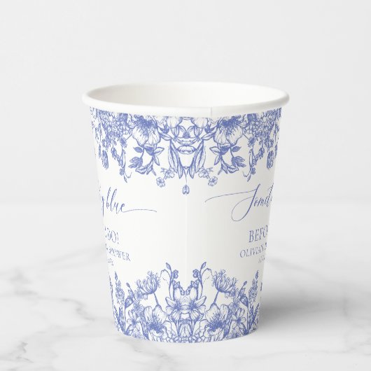 Elegant Iets blauw Vrijgezellenfeest Paper cup Papieren Bekers (Rechts)