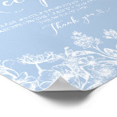 Elegant Iets Blauw Vrijgezellenfeest Recept Kaart Poster (Hoek)