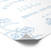 Elegant Iets Blauw Vrijgezellenfeest Welkom Poster (Hoek)