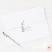 Elegant Iets Blauw Wildflower Vrijgezellenfeest Vierkante Sticker (Envelop)