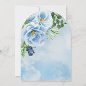 Elegant Iets Blue Floral Vrijgezellenfeest Kaart (Achterkant)