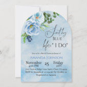 Elegant Iets Blue Floral Vrijgezellenfeest Kaart (Voorkant)